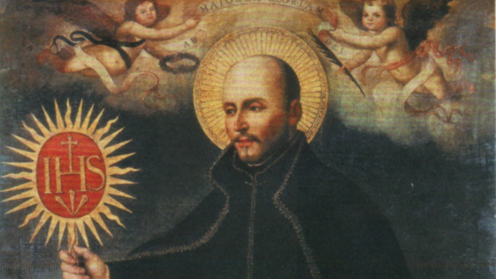 St. Ignatius of Loyola contemplating the Holy Eucharist